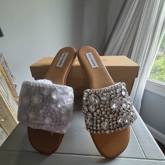 NWB Steve Madden Knicky Rhinestone Sandal Size 8.5 - Picture 5 of 7